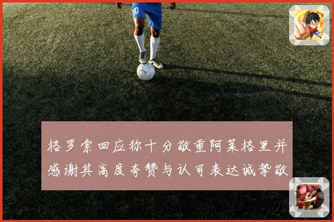 格罗索回应称十分敬重阿莱格里并感谢其高度夸赞与认可表达诚挚敬意