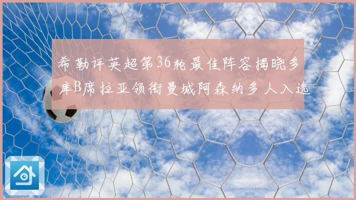 希勒评英超第36轮最佳阵容揭晓多库B席拉亚领衔曼城阿森纳多人入选